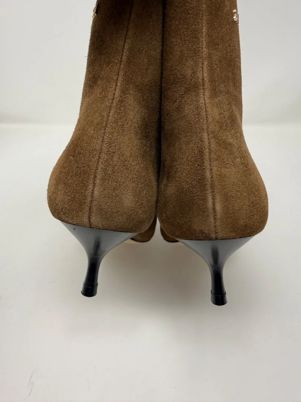 New Stuart Weitzman Mara Zip Suede Bootie Espresso Sz 8.5